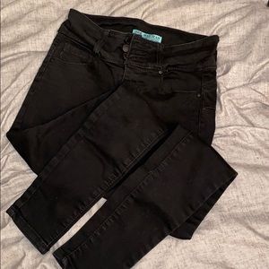 High waisted black jeans